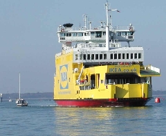 Red Osprey Ferry Arriving at East Cowes